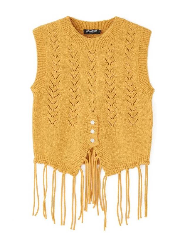 Western knit vest mustard - MSKN2ND - BALAAN 2