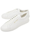 Men's Andy Leather Low Top Sneakers White - SAINT LAURENT - BALAAN 2