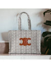 Large Cabas Tote Bag Thais in Textile with All-Over Natural Tan - CELINE - BALAAN 6