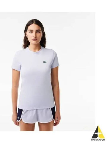 Women s training basic t shirt light lavender - LACOSTE - BALAAN 1