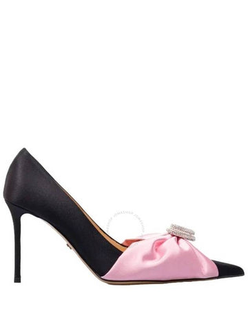 Mach & Mach Double Heart Satin Pumps, Brand Size 38 ( US Size 8 ) - MACH & MACH - BALAAN 1