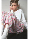 one pocket pants pink stripe - FOR THE WEATHER - BALAAN 9