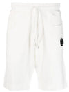 Light Fleece Regular Shorts White - CP COMPANY - BALAAN 2