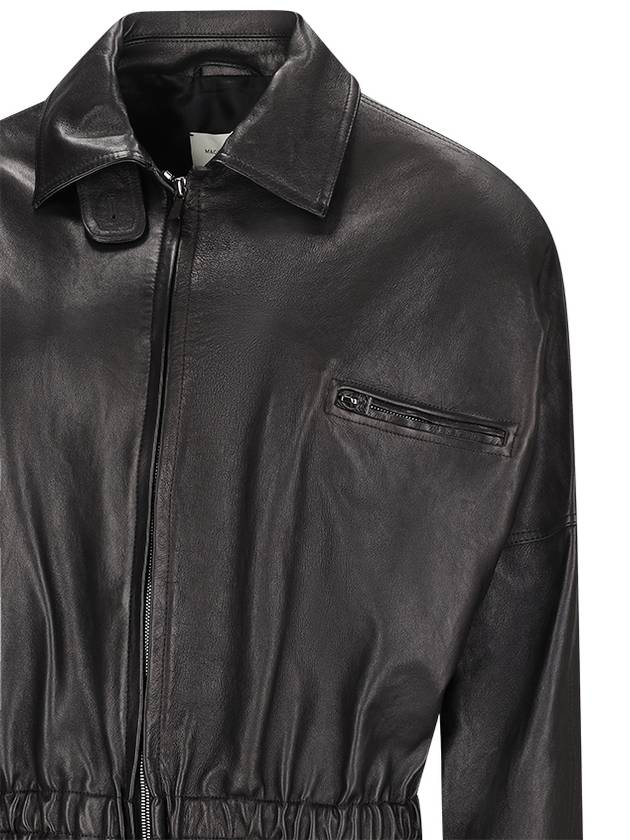 CINCHED LEATHER JACKET - MAGDA BUTRYM - BALAAN 3