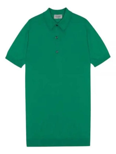 Adrian Cotton PK Shirt Green Flare - JOHN SMEDLEY - BALAAN 2