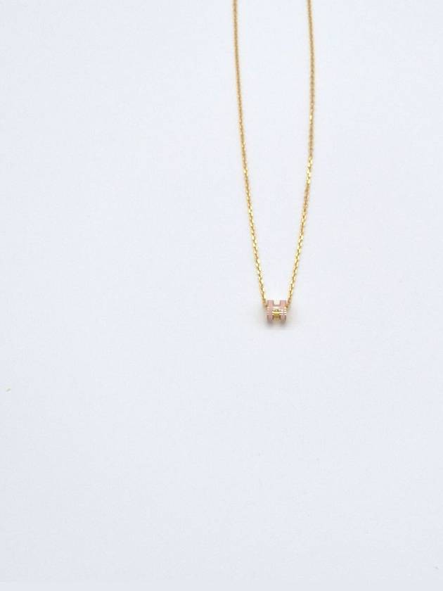 Mini Pop H Pendant Necklace Gold Rose Dragee - HERMES - BALAAN 8