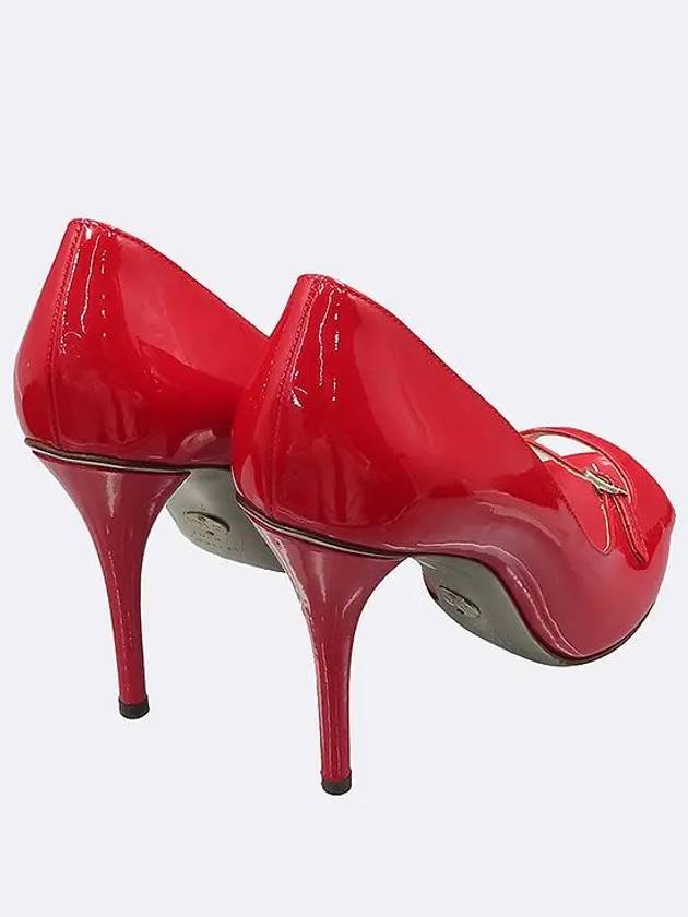 7592 Red color enamel open toe pumps women s shoes 250MM - DOLCE&GABBANA - BALAAN 5