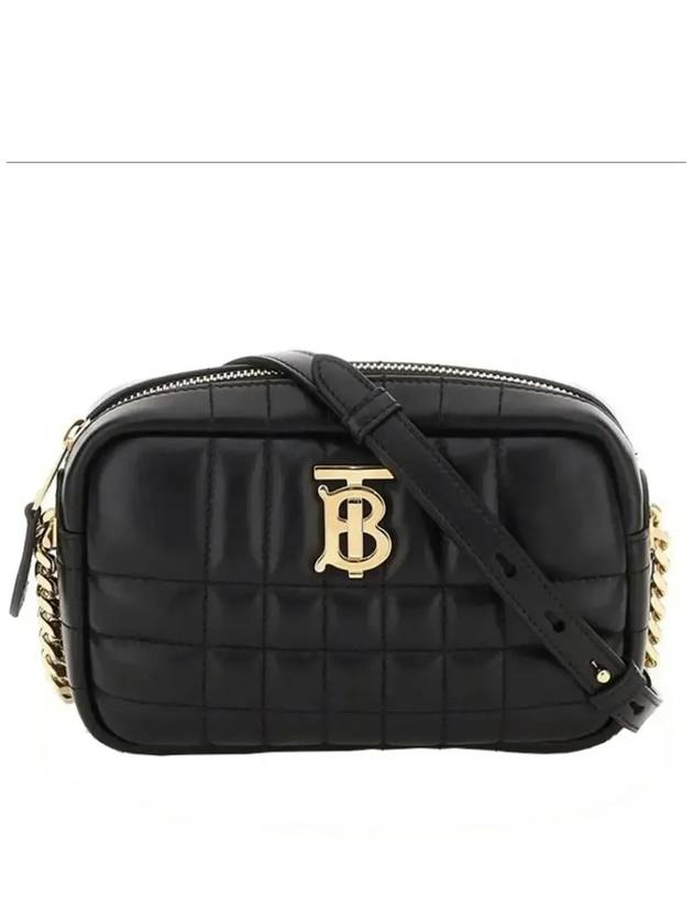 Quilted Leather Mini Lola Camera Shoulder Bag Black - BURBERRY - BALAAN 3