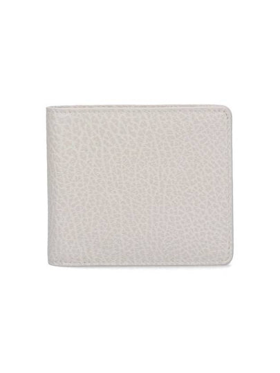 Stitched Leather Bifold Half Wallet Grey - MAISON MARGIELA - BALAAN 2