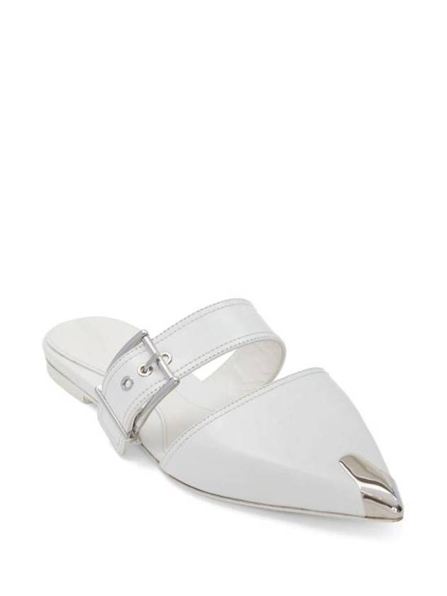 Punk Flat Mules White - ALEXANDER MCQUEEN - BALAAN 3