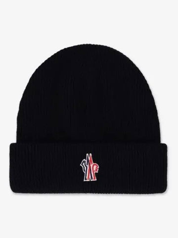 Grenoble Big Logo Beanie Black J20913B00006M1115999 - MONCLER - BALAAN 1