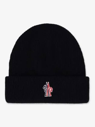 Grenoble Big Logo Beanie Black J20913B00006M1115999 - MONCLER - BALAAN 1