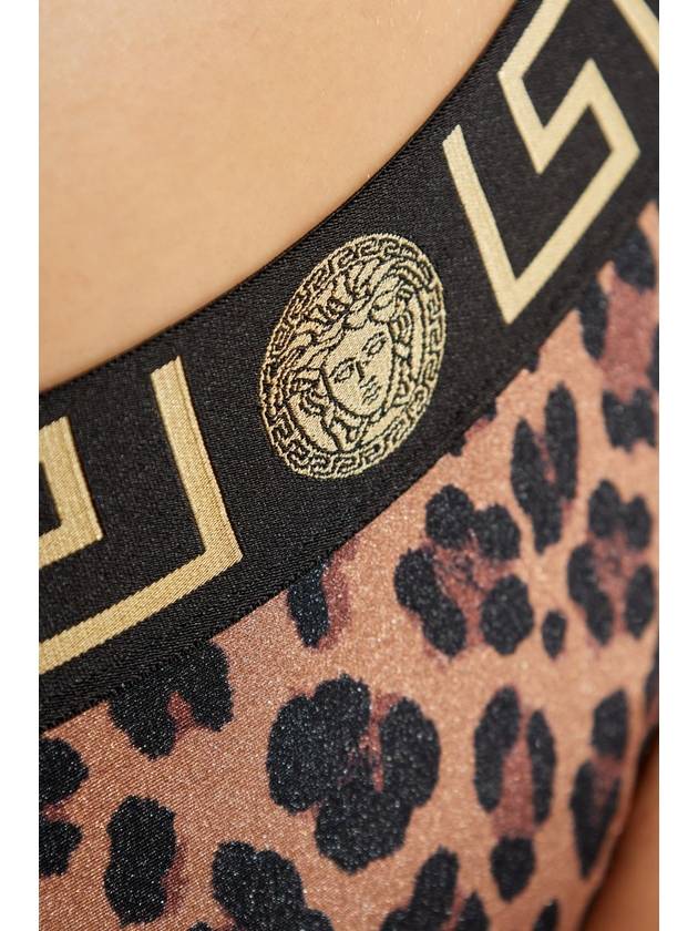 leopard print swimsuit bottom brown - VERSACE - BALAAN 5