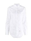 Diagonal Stripe Satin Weave Supima Oxford Shirt White - THOM BROWNE - BALAAN 2