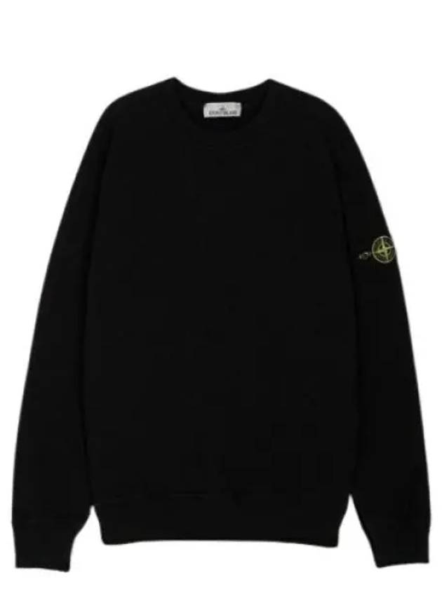 Garment Dyed Malfile Crewneck Sweatshirt Black - STONE ISLAND - BALAAN 2