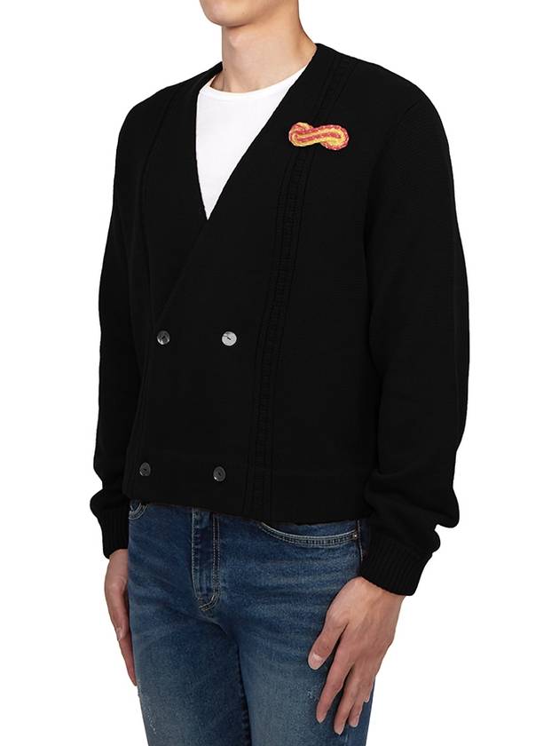 MRF23KT004 BLACK Men s Cardigan Boxy Fit - BODE - BALAAN 4