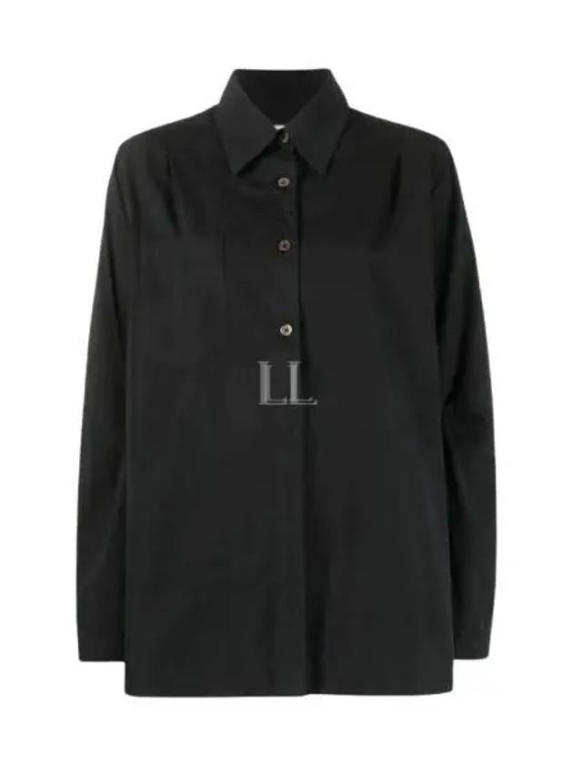 Machine Peached Cupro Shirt Black - OUR LEGACY - BALAAN 2