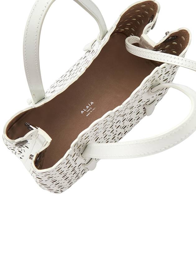 Mina 20 Vienne Wave Lux Calfskin Tote Bag White - ALAIA - BALAAN 7