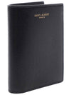 Paris Credit Coated Leather Card Wallet Black - SAINT LAURENT - BALAAN 4