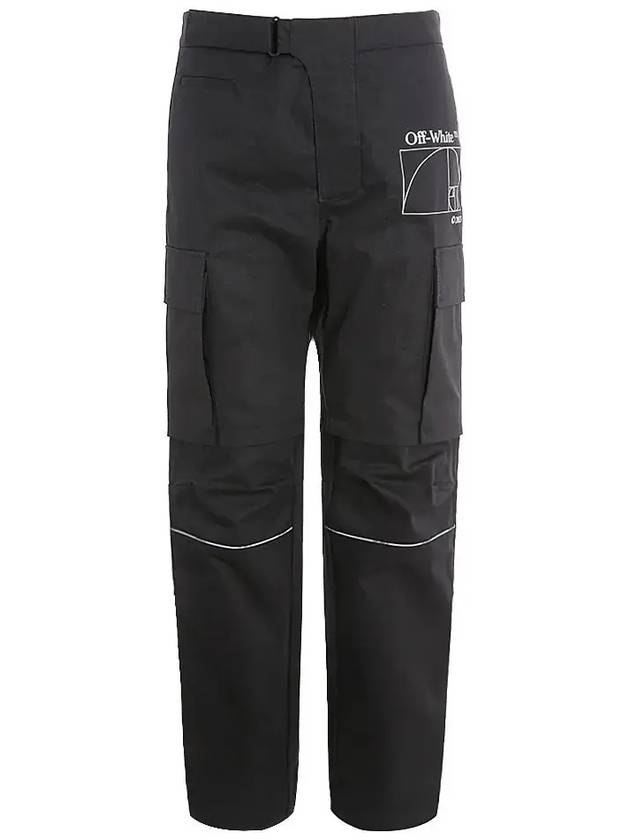 logo zipper cargo pants black - OFF WHITE - BALAAN 1