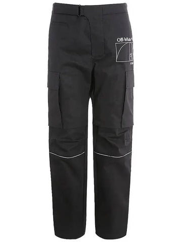 logo zipper cargo pants black - OFF WHITE - BALAAN.