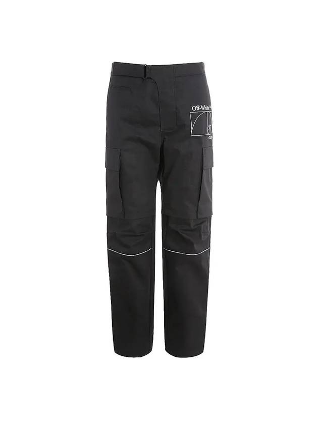 logo zipper cargo pants black - OFF WHITE - BALAAN 1