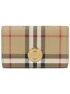 Vintage Check Leather Small Folding Wallet Archive - BURBERRY - BALAAN 2