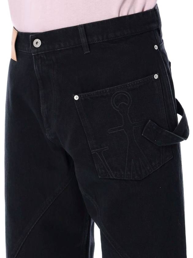 JW Anderson Cotton Twisted Workwear Denim Pants - JW ANDERSON - BALAAN 3