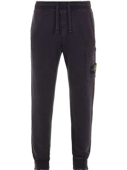 Waffen Patch Cotton Fleece Track Pants Black - STONE ISLAND - BALAAN 2