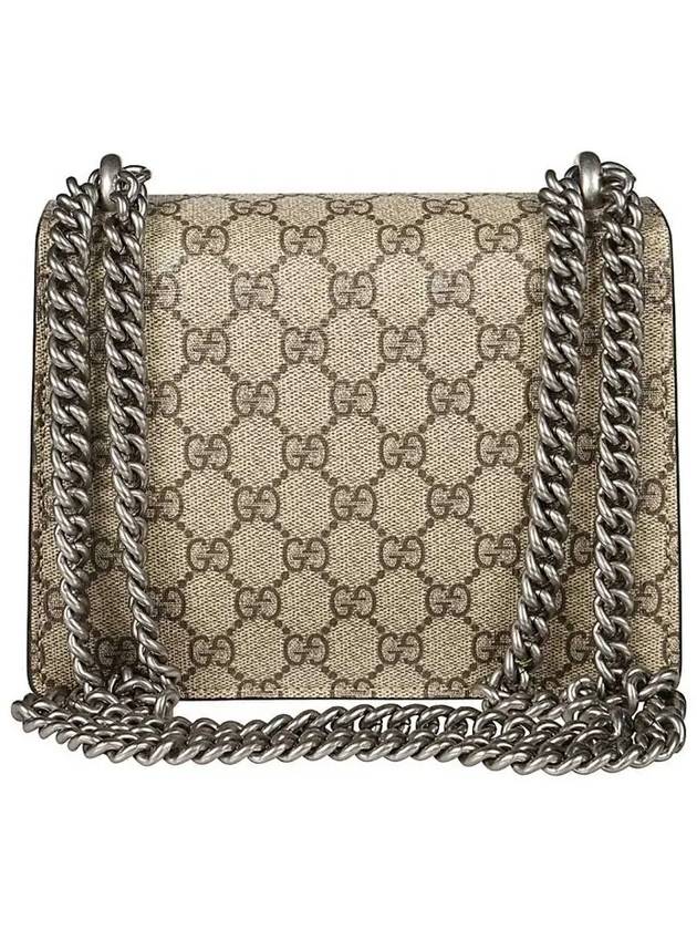 Dionysus GG Supreme Chain Small Canvas Shoulder Bag Beige - GUCCI - BALAAN 4