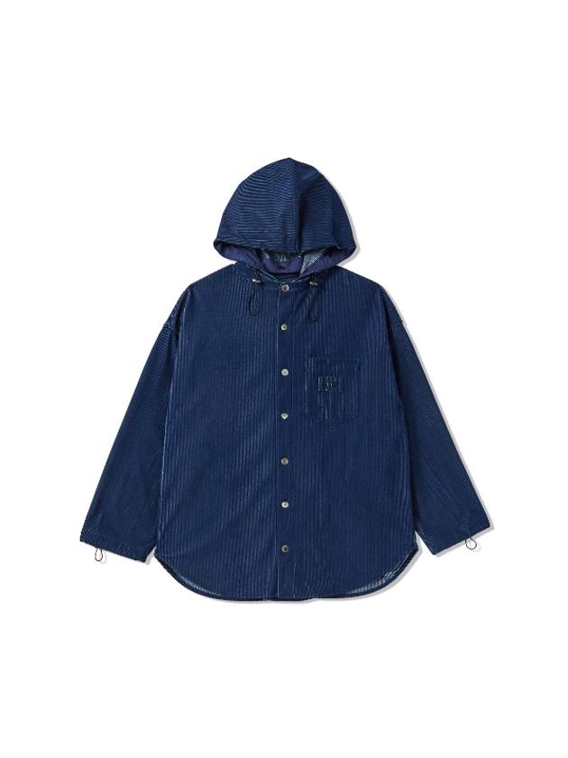 HOOD CORDUROY SHIRTSBLUE - VAEKCIE - BALAAN 1