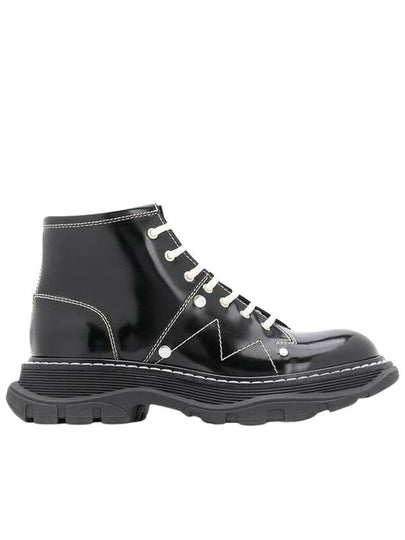 Tread Lace-Up  Worker Boots Black - ALEXANDER MCQUEEN - BALAAN 2