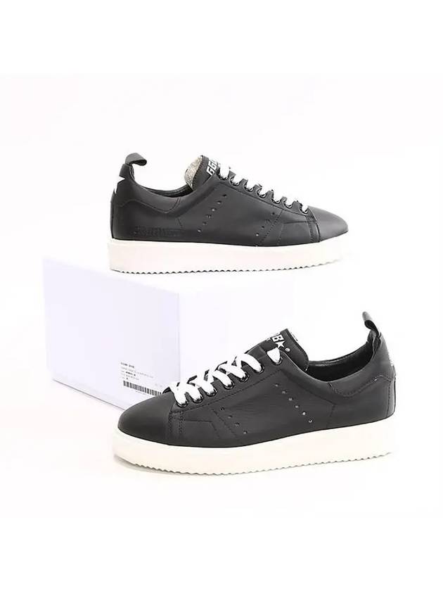 Starter Leather Low Top Sneakers Black - GOLDEN GOOSE - BALAAN 9