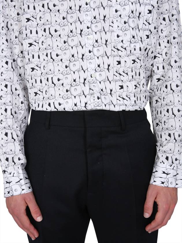 All-Over Print Long-Sleeved Shirt White - COMME DES GARCONS - BALAAN 4