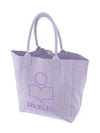 Yenky Logo Washed Cotton Tote Bag Lilac - ISABEL MARANT - BALAAN 4