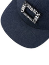 Viv Skate Crystal Buckle Denim Ball Cap Navy - ROGER VIVIER - BALAAN 8