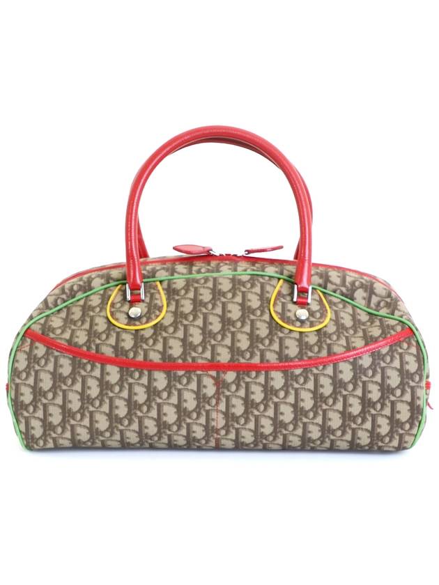 Dior Christian Oblique Monogram Rasta Bowling Bag Boston - DIOR - BALAAN 3