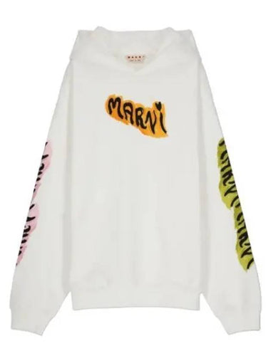 graffiti logo print hood cream - MARNI - BALAAN 1