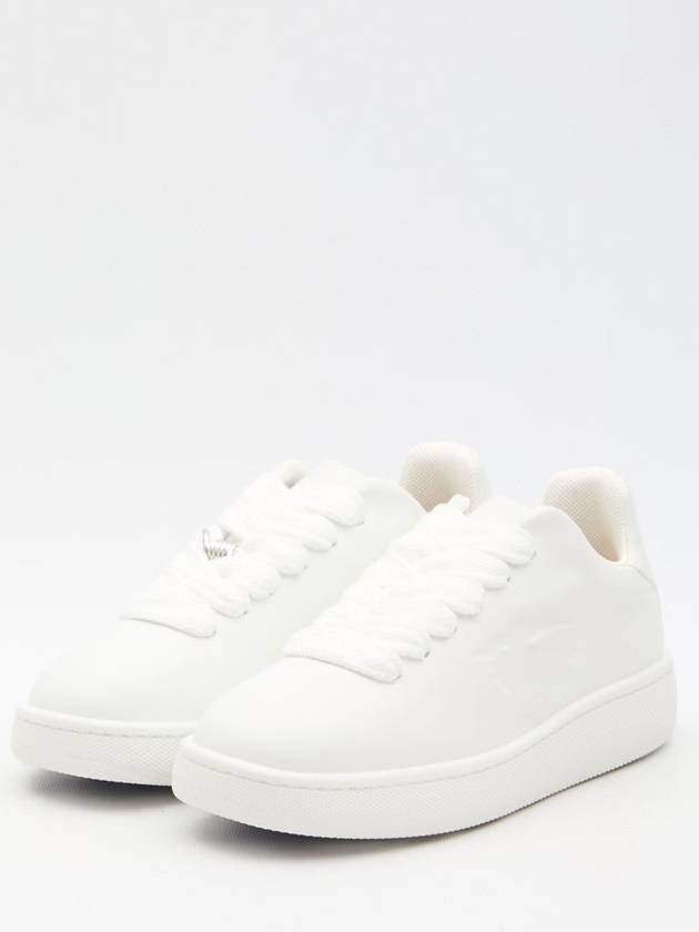 Leather Box Low-Top Sneakers White - BURBERRY - BALAAN 3