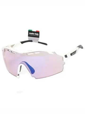 Cutline White Gloss Impact Photochromic Laser Purple Glasses Sports Sunglasses - RUDYPROJECT - BALAAN 1