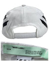 Logo Daigonal Ball Cap White - OFF WHITE - BALAAN 6