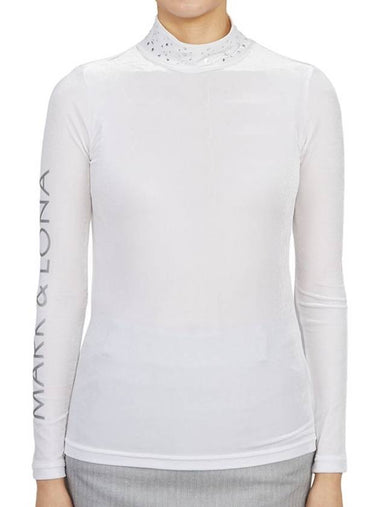 Golf Wear Women s Polar Neck Long Sleeve T Shirt MLW 2D AU05 WHITE - MARK & LONA - BALAAN 1