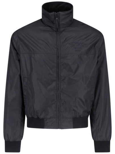 Nylon Zip-Up Jacket Black - VERSACE - BALAAN 2