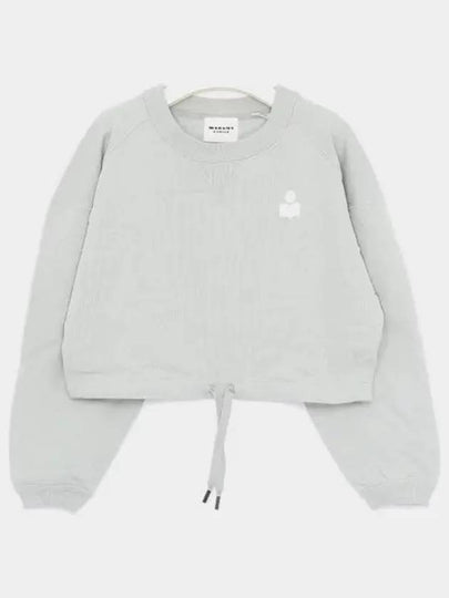 Margo Logo Crop Sweatshirt Light Blue - ISABEL MARANT - BALAAN 2