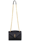 Monogram Envelope Satchel Bag 487206 BOW01 1000 Black - SAINT LAURENT - BALAAN 6