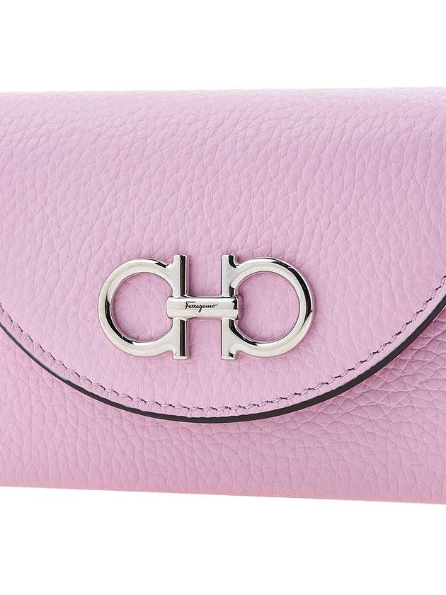 Ferragamo Women's Gancini Flap Card Wallet 22 0332 BUBBLE GUM 0763004 - SALVATORE FERRAGAMO - BALAAN 6