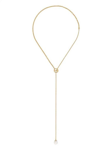 Blondie Pearl Drop Necklace Gold - GUCCI - BALAAN 1