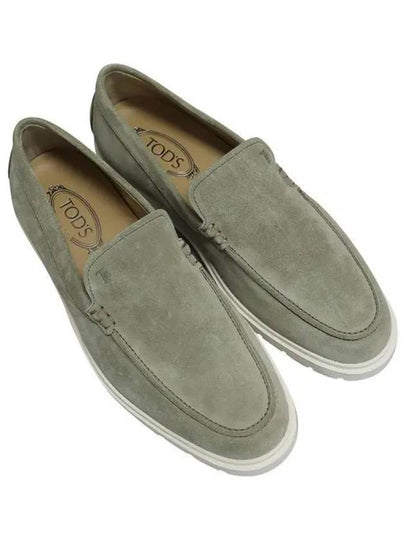 Suede Slipper Loafers Grey - TOD'S - BALAAN 2