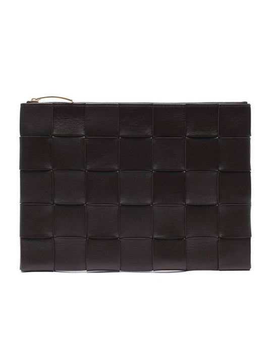 Cassette Intrecciato Medium Clutch Bag Fondente - BOTTEGA VENETA - BALAAN 1