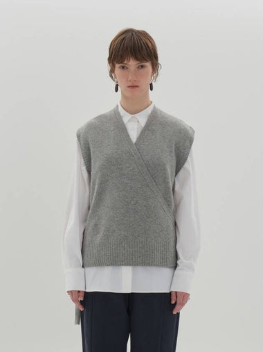 JK buckle knit vest gray - JUN BY JUN K - BALAAN 1